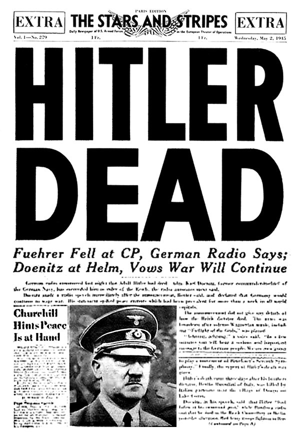 ChenchoAshaman's tweet photo. Hoy se cumplen 77 años del suicidio de Adolf Hitler. El que dijo que los eslavos y los bolcheviques eran sub-humanos a los que había que esclavizar o borrar del mapa.

Esos mismos bolcheviques llegaron hasta Berlín y pusieron la hoz y el martillo en el corazón de la Alemania Nazi https://t.co/3bHXbVCFgC