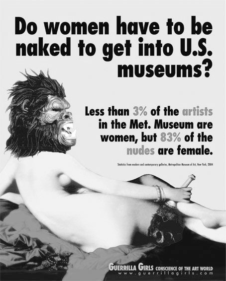 womensart1's tweet photo. Poster by Guerrilla Girls (1985- ), US women artists/activists #WomensArt https://t.co/KRAzJZ11IR