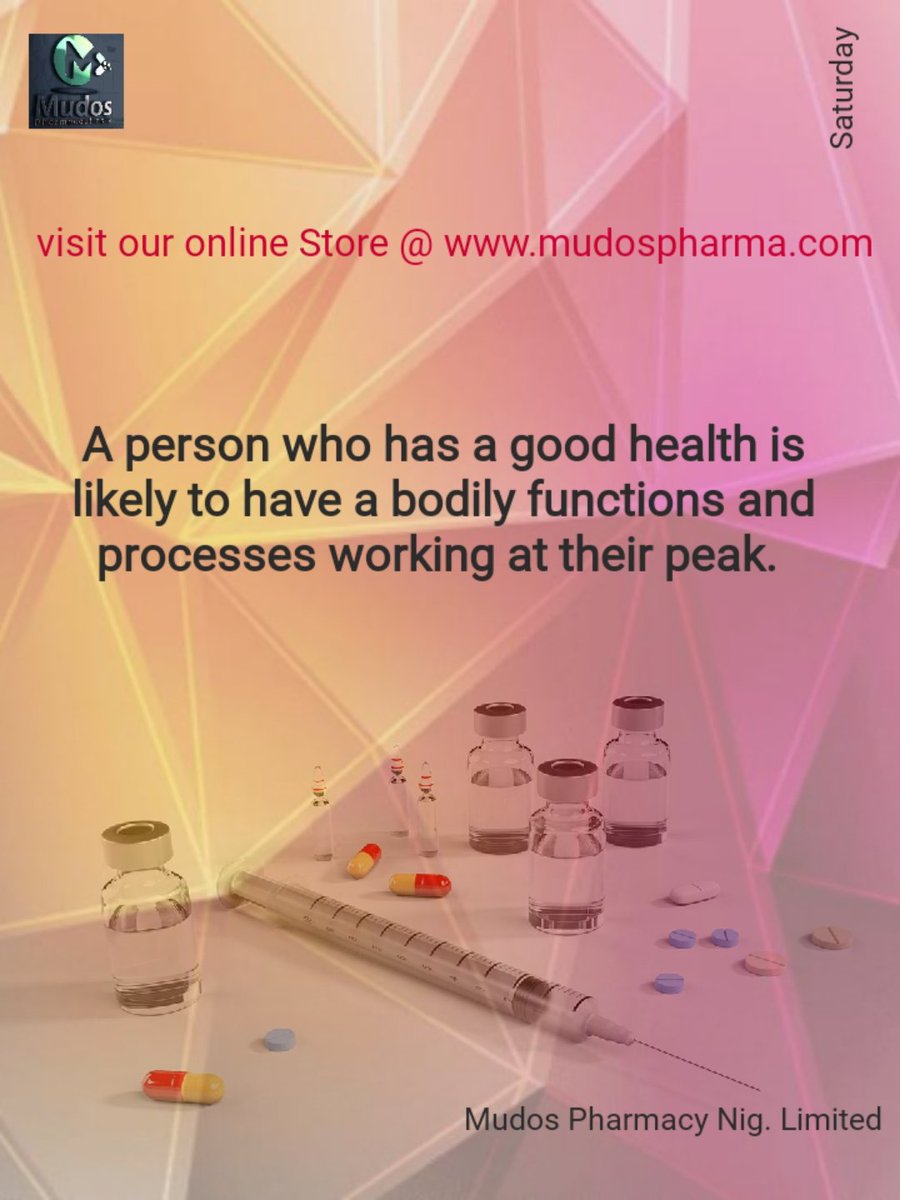 “Health is a state of complete physical, mental, and social well-being and not merely the absence of disease or infirmity.”

#weourmudospharmacy
#yourcommunitypharmacy
#mudospharmacy
#excercise #medications #mudos#happyweekend #Youth #adultspeechtherapy #children