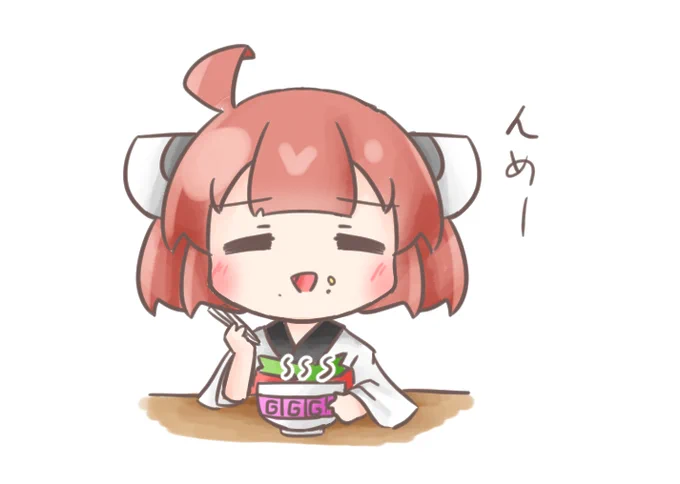 (お台箱)担々麺を食べるきりたん 
