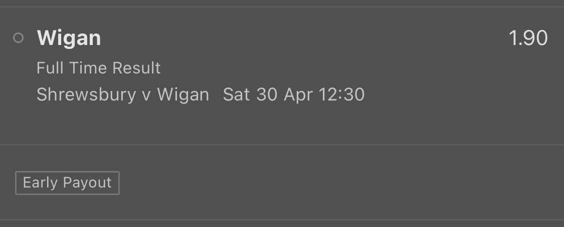 TipsRaw's tweet image. Early Football Bets ⚽️

3 bets starting at 12:30 👇

— Wycombe @ 1.61 

— Wigan @ 1.9 

— Mane SoT @ 2.1

Loads more bets to come over today, drop a LIKE if you want them posted❗️❤️
