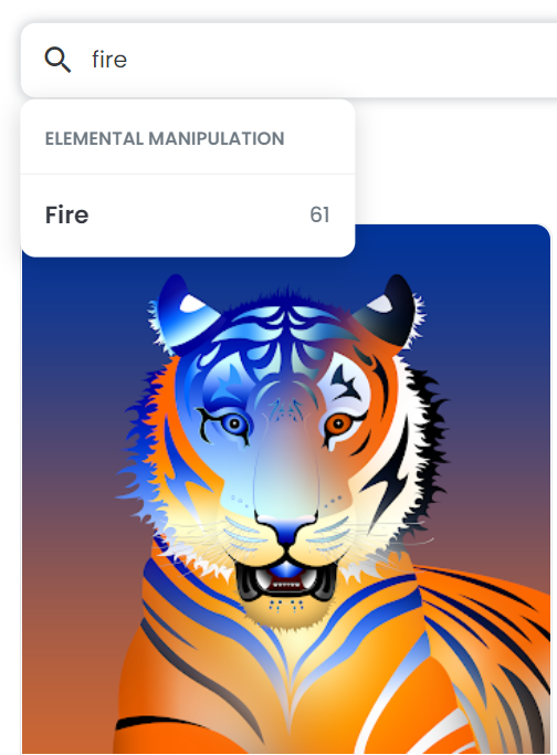 Can now search for tigers based on their traits using this new feature.