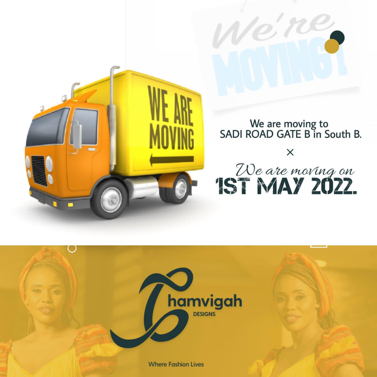 #PUBPLICNOTICE #NOTICE #BREAKINGNEWS 
It’s Confirmed and Sealed! @chamvigahdesings Moves out Tomorrow!
Sorry for the inconveniences that we will cause to our clients due to the move.
We wlb avaible through our social media and on Call/WhatsApp 24/7 on 0726 712
#Chamvigahdesigns