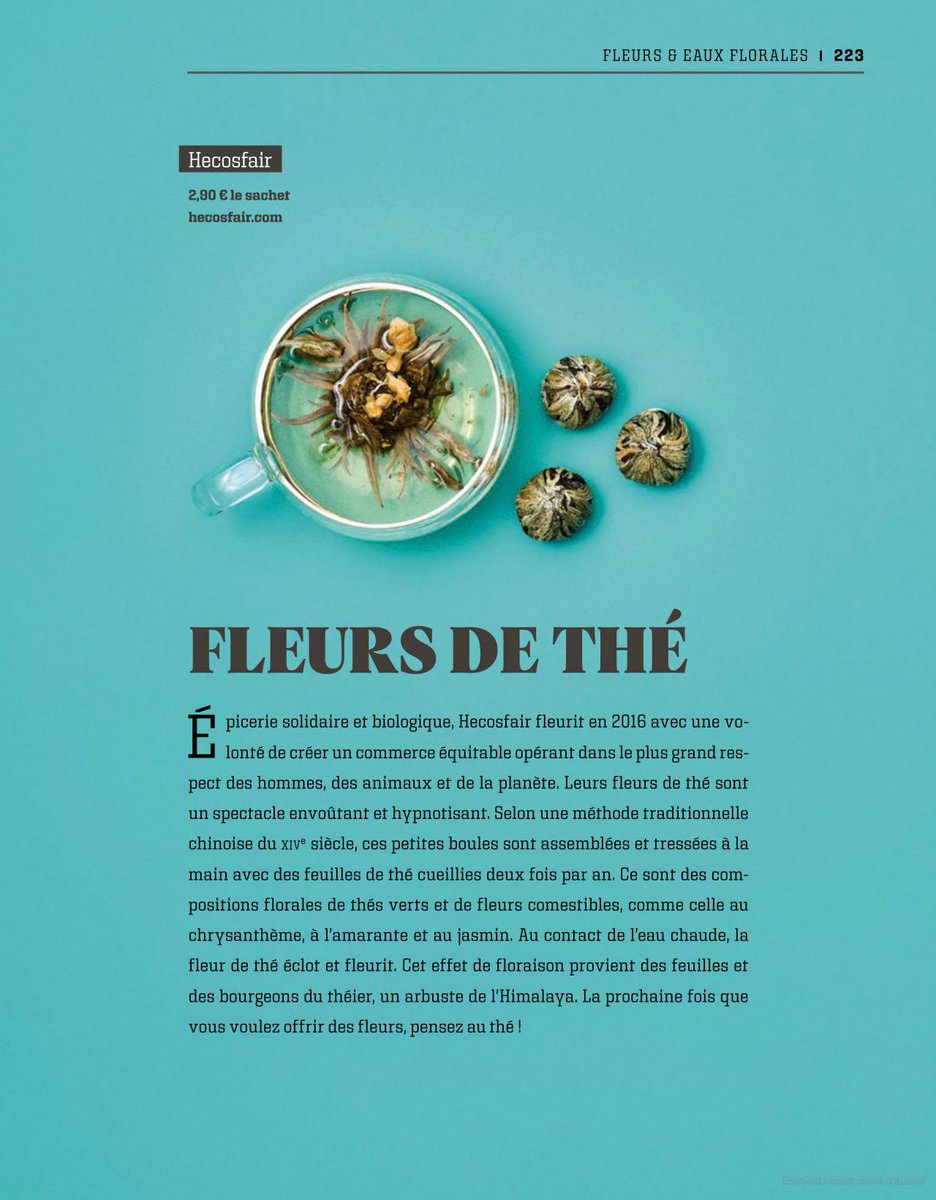 🙏😍 Régalades, les 500 meilleurs ingrédients du monde (p.223) par la journaliste gastronomique Victoire Loup😍🙏

#gastronomie #hecosfair #foodlovers #bio #organicfood #the #tea #tealovers #bloomingtea #floweringtea #photooftheday #picoftheday #photo #pic #pictureoftheday