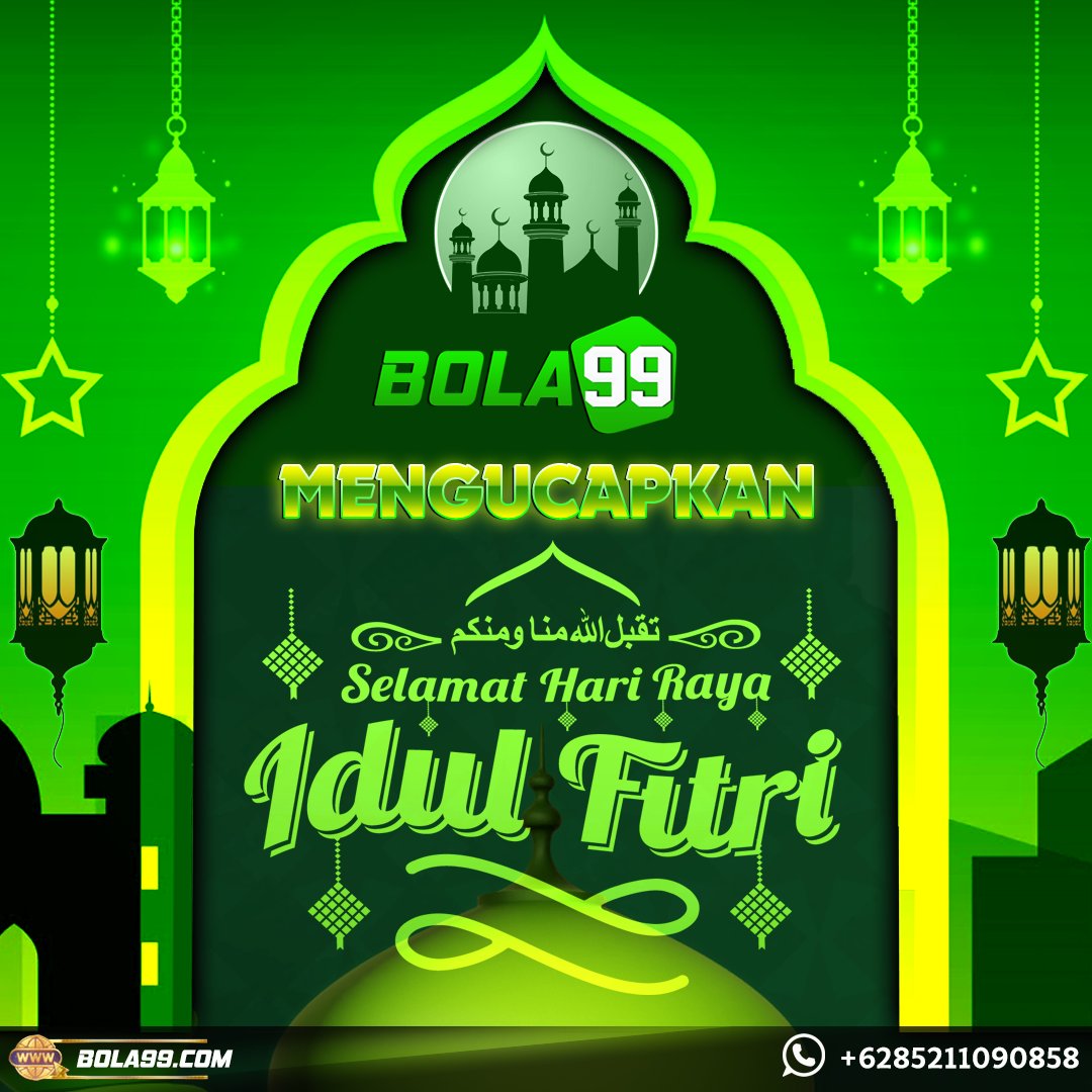 Bola99com's tweet photo. Keluarga Besar Bola99 Mengucapkan
𝕾𝖊𝖑𝖆𝖒𝖆𝖙 𝕳𝖆𝖗𝖎 𝕽𝖆𝖞𝖆 𝕴𝖉𝖚𝖑 𝕱𝖎𝖙𝖗𝖎 1443 𝕳

Minal Aidin Wal Faizin, Mohon Maaf Lahir dan Batin 🙏

#bola99 #idulfitri #ramadhan #ramadankareem #eidmubarak https://t.co/AF0oG6uEVz