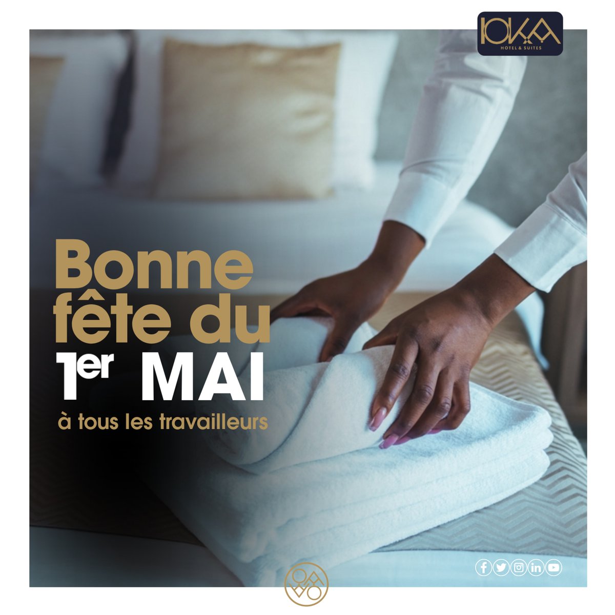 IOKA Hotel &amp; Suites souhaite une bonne fête à tous les travailleurs.

#ioka #iokahotelandsuites #iokahotellome #1ermai #travail #hotel #besthotel #africa #Lomé #Cotonou #lagosvibes  #accra #Abidjan