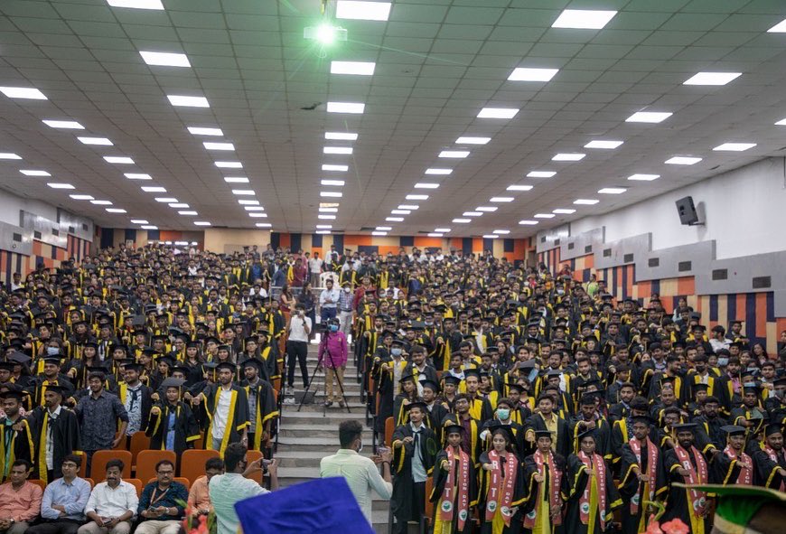 MarriRajasekar's tweet photo. “Start where you are, Use what you have, Do what you can, Graduation is not the end; it’s the beginning.” 

#graduationday🎓  Celebrations at @mlr_institute_of_technology - I wish you all a very bright future &amp; #success in the years coming by! https://t.co/2WYYbvW2QK