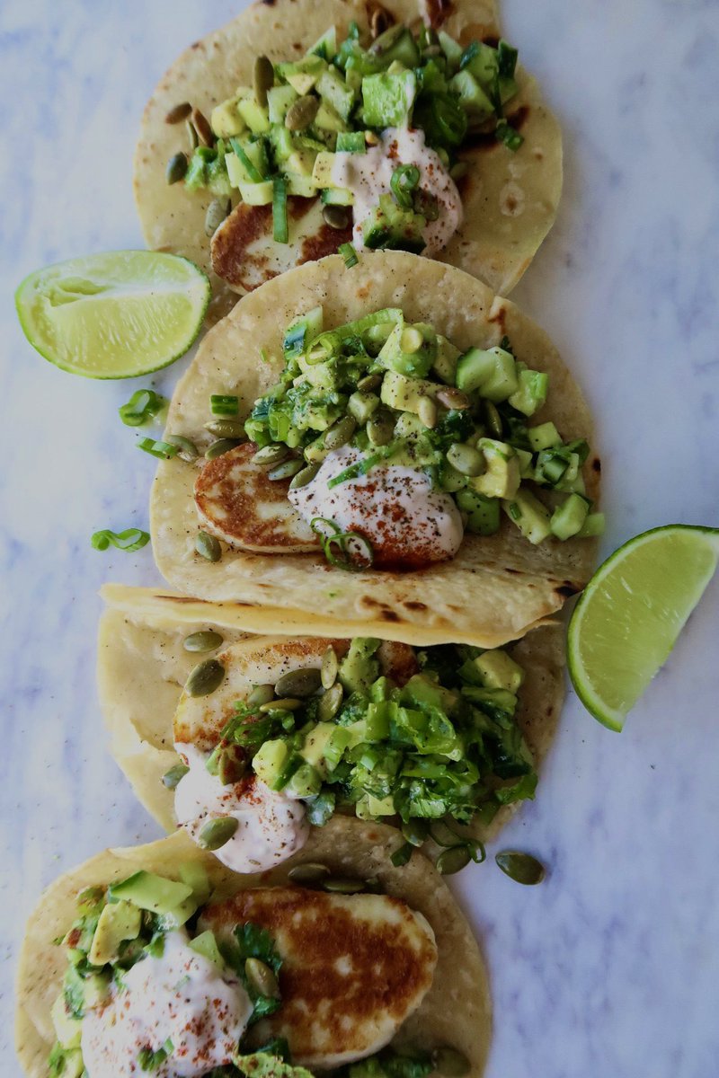 schmoozequeen's tweet photo. #Vegan Halloumi Tacos with Spicy Pico Verde 
#VeganTacos #PicoVerde 🌮🌶🧀🥑💚
@ViolifeFoods #VeganHalloumiCheese
#VeganYoghurt @LoveMySilk 
Vegan #GreekYoghurt Recipe https://t.co/G6aI7P6DkY
https://t.co/0sXOgpWTLE https://t.co/g5zKWzESM5
