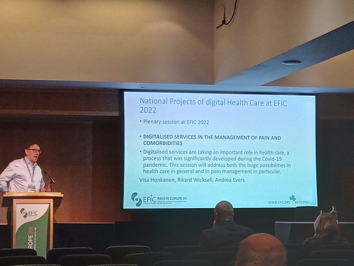 No rest for the academic at our lunch time sessions! "Virtual Pain Management Programmes in the Community – are they effective?” Dr Patrick Finan (Psychology)" and Panel discussion: Edel Parkes (Nursing), Patrick Gilmartin (Physiotherapy) #EFIC2022 #IPS_21