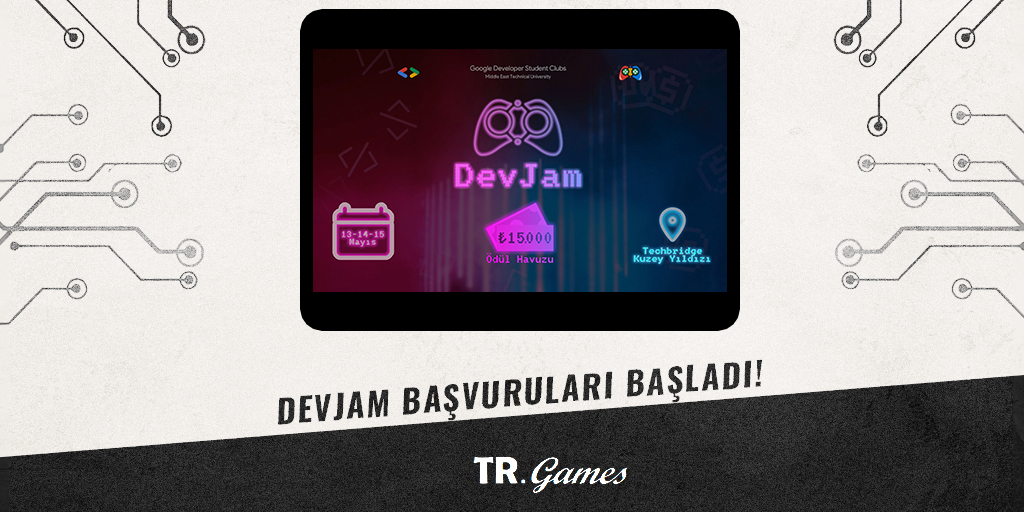 wwwtrgames's tweet photo. GDSC Metu tarafından organize edilen DevJam, 13-14-15 Mayıs‘ta TechBridge-Kuzey Yıldızı‘nda yüz yüze gerçekleştirilecek.
https://t.co/x7JHkEeXtV
#trgames #devjam #gdscmetu #işbankası #gamecircle #hackathon #oyungeliştirme #oyuntasarımı #türkoyuncu https://t.co/EARDag87au