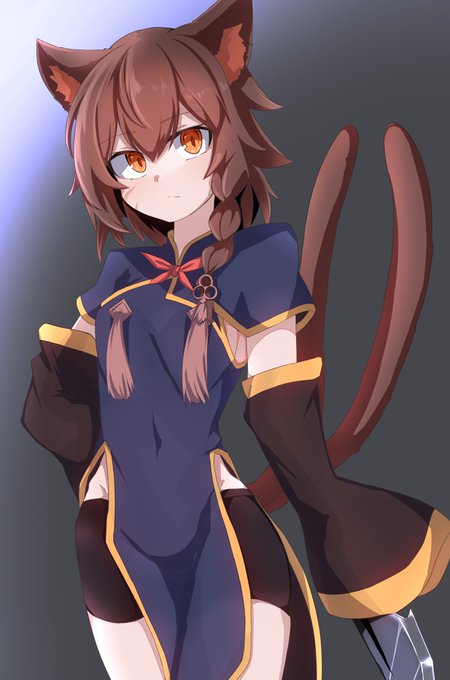 ほぼ毎日うちの子
396枚目 千谷 魅入(チタニミィ)

リーシアの素材の子の内の1人。
うちの子ワールド3層で暮らしていて孤児だった仲間と過ごしていた猫又の妖人 