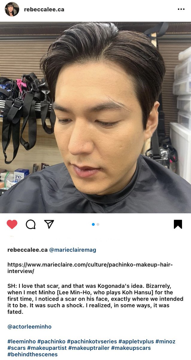 wenroad's tweet photo. 20220430 @/rebeccalee.ca :
@/marieclairemag
https://t.co/u2uNTofVcF
@/actorleeminho
#leeminho #pachinko #pachinkotvseries #appletvplus #minoz #scars #makeupartist #makeuptrailer #makeupscars #behindthescenes
https://t.co/B86oh6PJO4
#이민호 #イミンホ #李敏镐 https://t.co/X27YUnzdWk