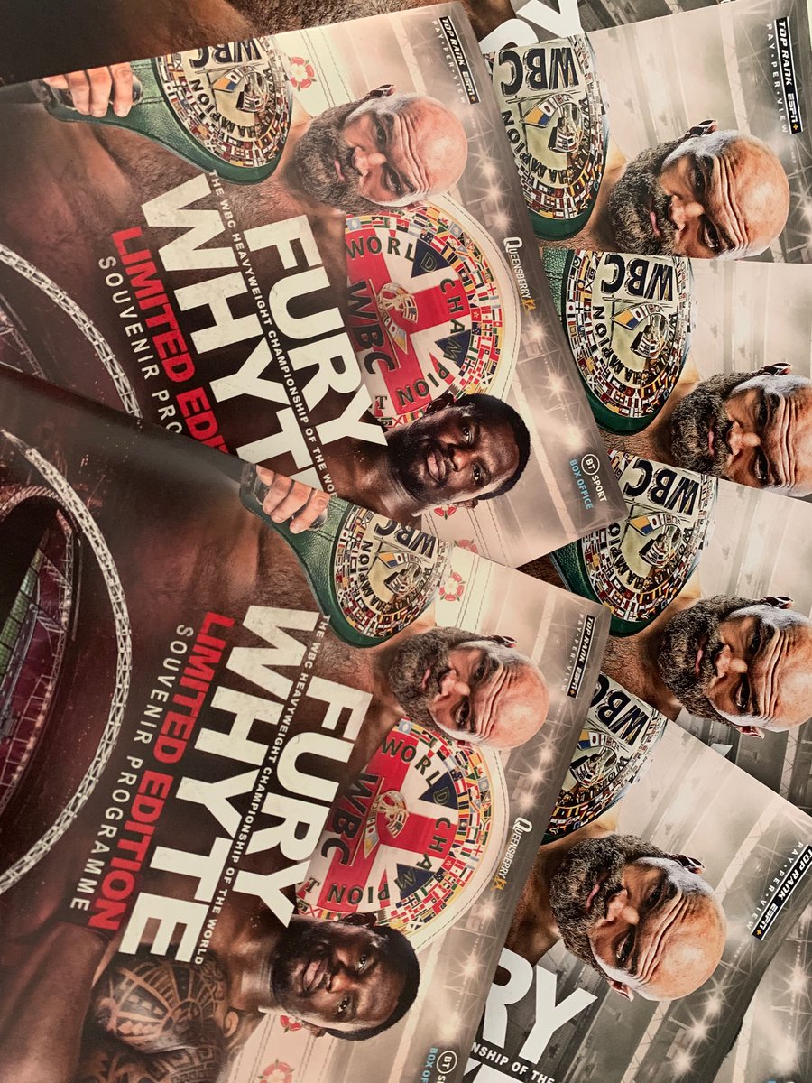 🥊🇬🇧 FURY WHYTE GIVEAWAY 🏟

We have 3x official fight posters and 1x LIMITED EDITION souvenir programme to giveaway from last weekend’s historic Wembley #FuryWhyte fight

To enter just RT and make sure you’re following us. 

Winners will be announced Wednesday evening🙏