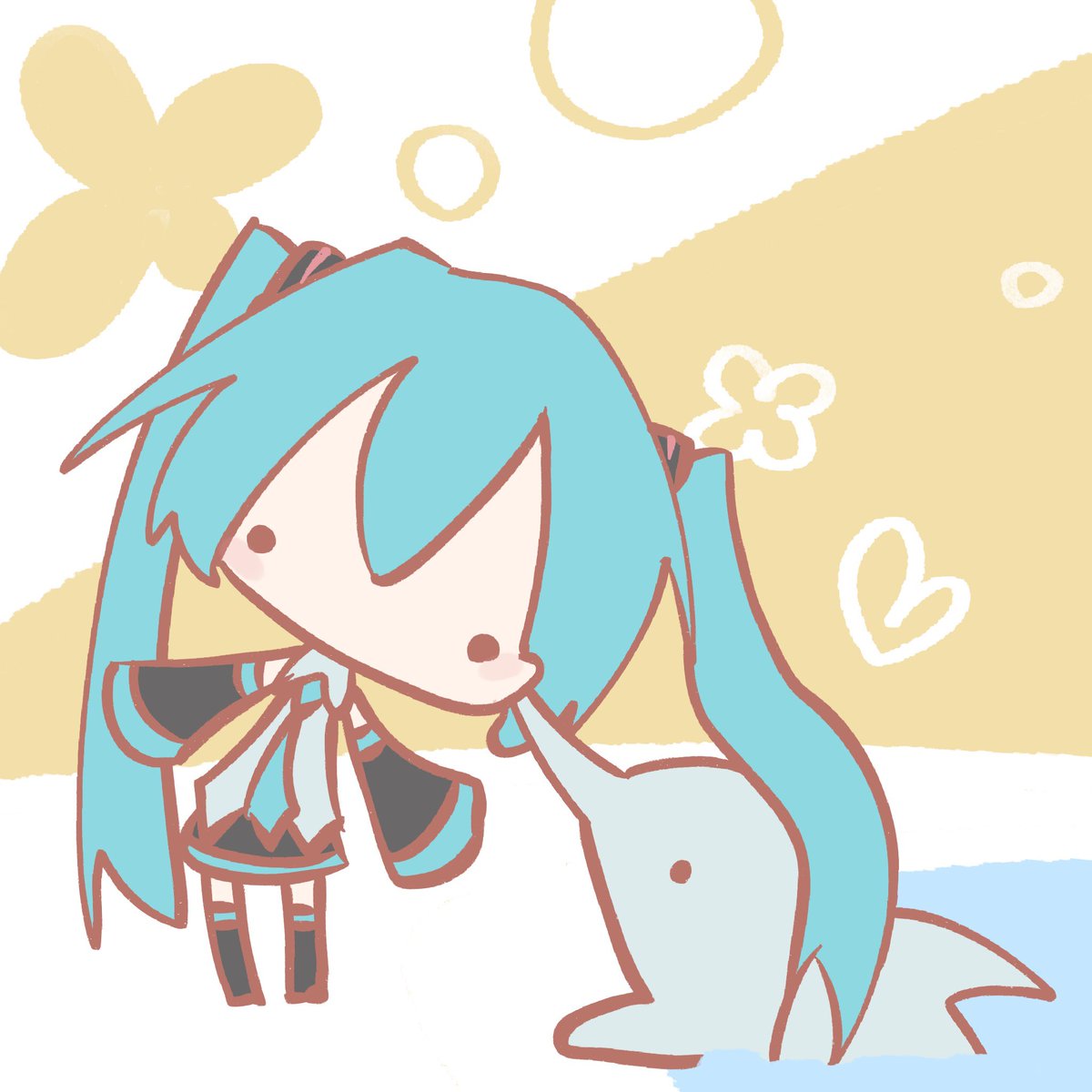 初音ミク 「#今月描いた絵を晒そう ミクテトミクネルカフネル 」|Torteのイラスト