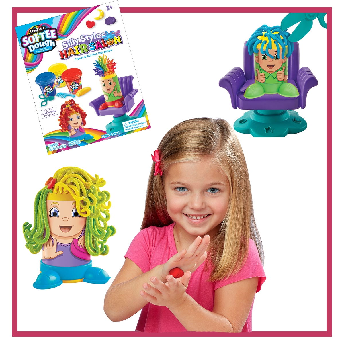 crazart's tweet photo. Put your salon skills to the test with our #SofteeDough Silly Styles Hair Salon. Available at #Walmart https://t.co/PbAYUsnPZS.
#hairstyles #hairstyle #haircolor #hair #hairstylist #haircut #hairideas #hairgoals #hairfashion #stylist #hairdo #hairfun #CraZArtOfficial #kids #fun https://t.co/DQfnUzGYlo