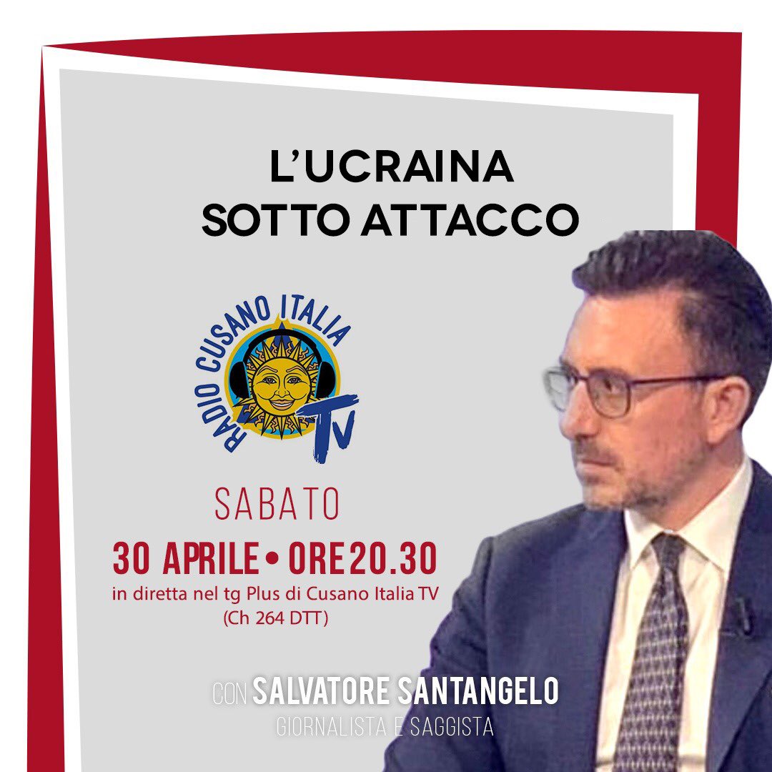 santangelo_s's tweet photo. #Ucrainasottoattacco: le coordinate della diretta di oggi @CusanoTv @CastelvecchiEd @Geopoliticainfo #Ucraina #Ukreina #Ukraina #UkraineRussia #UkraineRussianWar #Geopolitica #Geopolitics #Putin #ForgiareIdee https://t.co/EayyrU4GsK