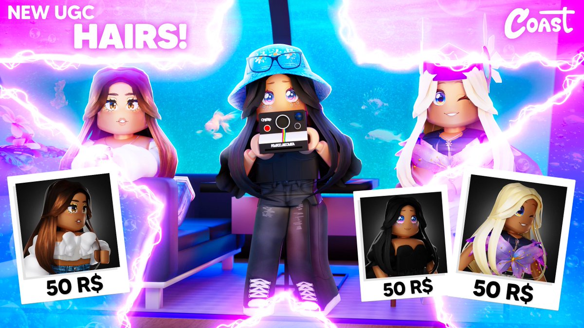 Vamonoz4's tweet image. 🥰 NEW UGC HAIRS!
Coast has officially launched 3 different colored hairs for 50 robux!
🔗 Check them out here: roblox.com/catalog?Keywor…
#RobloxUGC #UGCRoblox #Roblox #RobloxHairs