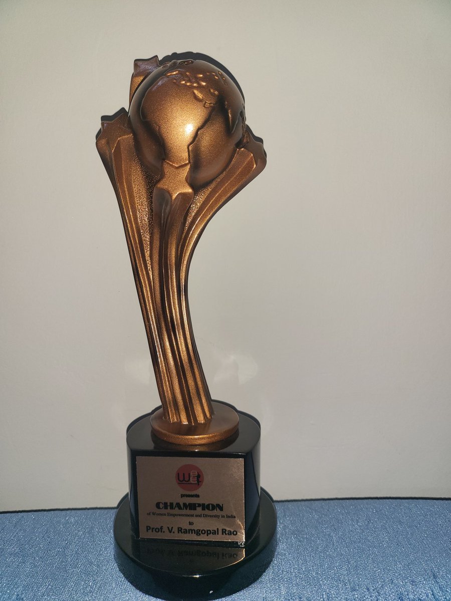 ramgopal_rao's tweet photo. Extremely delighted to receive the "Champion - Women Empowerment &amp; Diversity in India" award from His Excellency @NaorGilon, Israel's Ambassador to India. Thanks to the @weefdn for the recognition. WEE is now a movement in the country. Check their webpage. 
#womenentrepreneurs https://t.co/MPvtTlFeWw