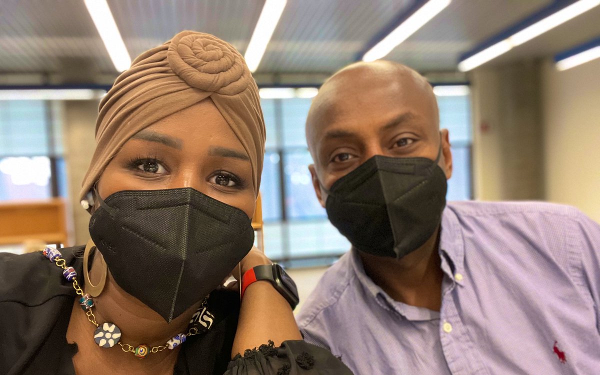 inspiretheyouth's tweet photo. The first year of our EdD journey has come to an end. I couldn't have done it w/ the support of journey partner @APGaraad. I'm thankful for my hooyo and abo's prayers, as well as the support of my community. This is for all of us. I AM because WE ARE. #bushfellow https://t.co/e1vXg1VMAe