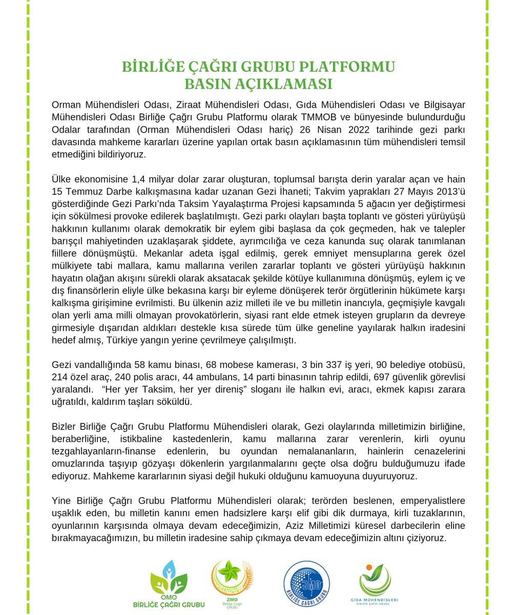 Birliğe Çağrı Grubu Platformu’nun Gezi vandallağınıa karşı Basın Açıklaması.

birligecagri.com/birlige-cagri-…