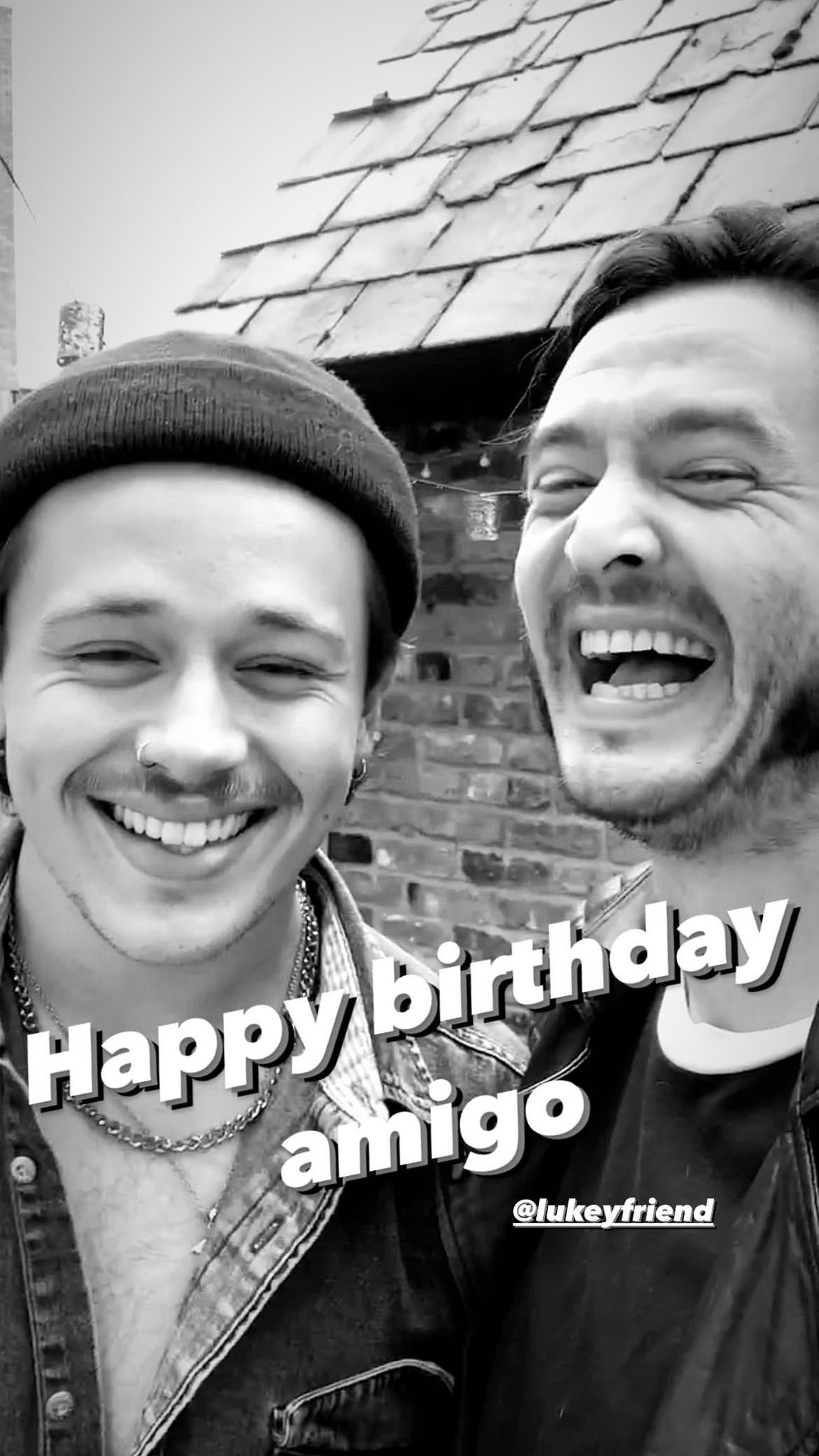 Alexander Vlahos on IG for Luke Friend : happy birthday 