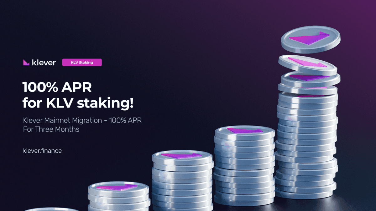 Dio | Legacy (@dio_ianakiara) on Twitter photo $KLV 100% APR Giveaway
Invite your friends to stake now and enjoy 100% APR until July 26.
To enter:
1⃣ RT
2⃣ Follow me + Follow <a href="/klever_io/">Klever Wallet</a>
3⃣ Tag 3 friends
Prizes: 10,000 $KLV to 10 lucky winners 🤯
Ends today at 23:50 GMT-3. May the force be with you 👊 #KLV #KFI #DVK $KLV 100% APR Giveaway
Invite your friends to stake now and enjoy 100% APR until July 26.
To enter:
1⃣ RT
2⃣ Follow me + Follow <a href="/klever_io/">Klever Wallet</a>
3⃣ Tag 3 friends
Prizes: 10,000 $KLV to 10 lucky winners 🤯
Ends today at 23:50 GMT-3. May the force be with you 👊 #KLV #KFI #DVK