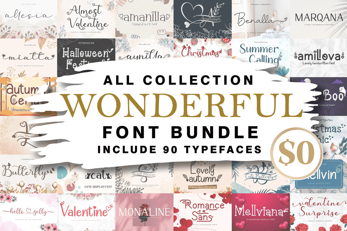 data_bu's tweet photo. Wonderful Collection Font Bundle
90종의 영문 폰트 번들을 일정기간 무료배포하고있습니다! 
https://t.co/SyFNKHzvjB https://t.co/wZT94b15ts