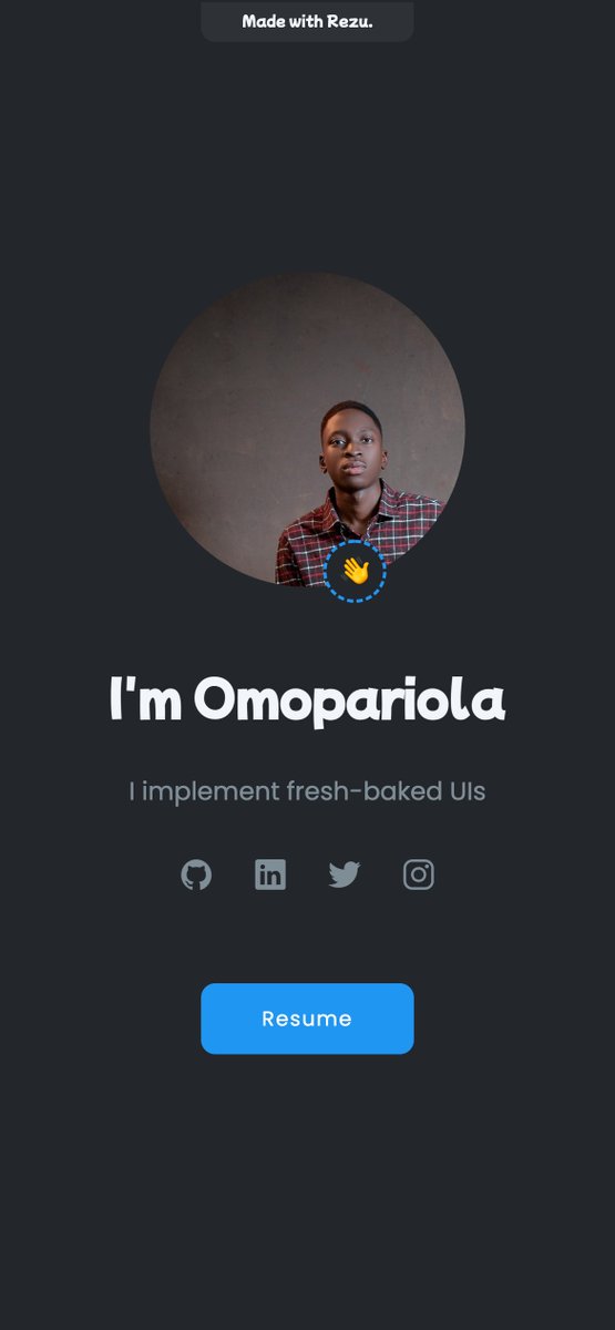 iPariola's tweet photo. Every detail is built to perfection on @rezu_me ๐
Tag @rezu_me with your published resume page, we can't wait to see what you've built
#resume #resumeweb #resumepro #hrtech #hr #techjobs https://t.co/NDN7UE10GE