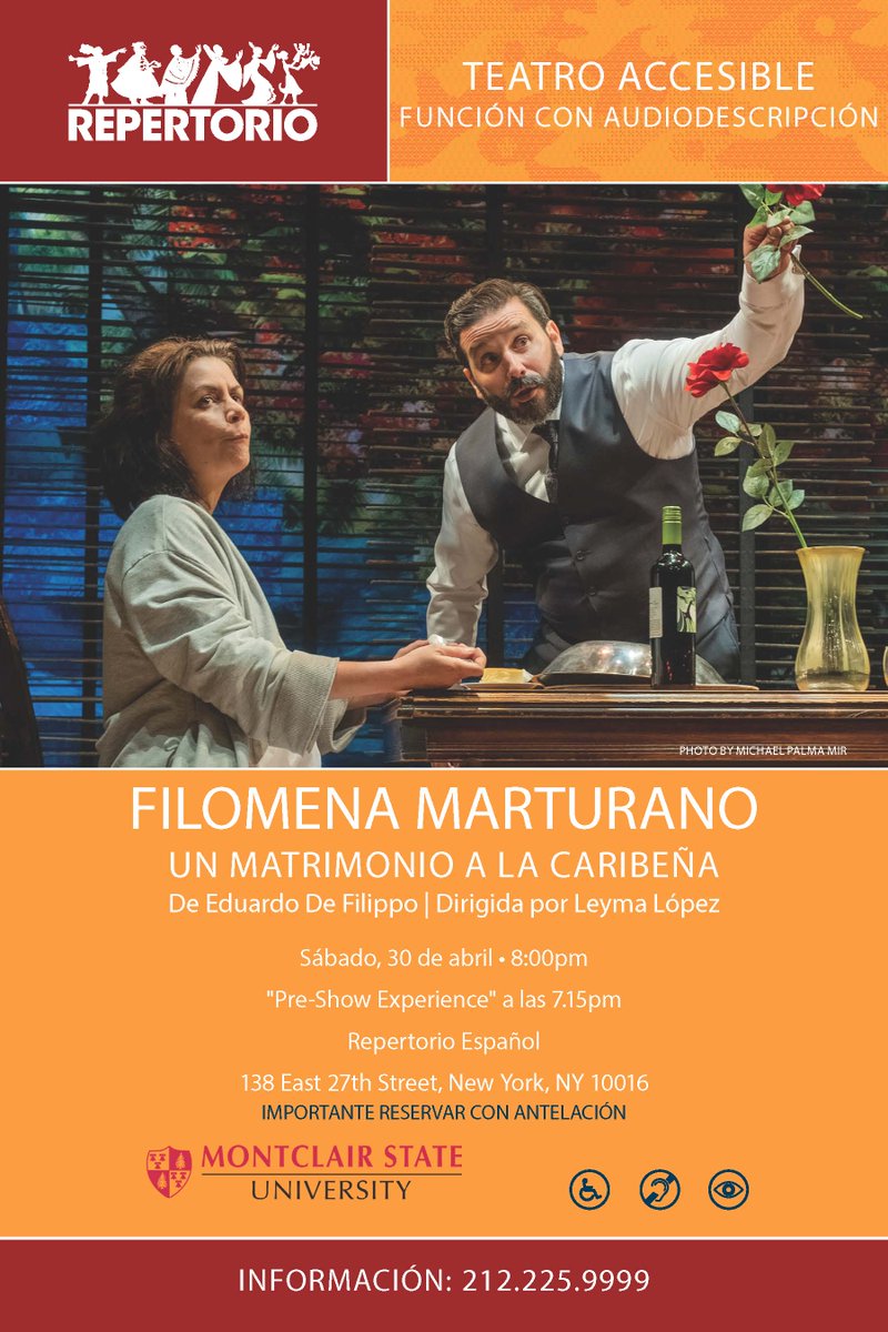 TBTBTheater's tweet photo. TBTB fans! Please check out this show that is happening today. A friend of TBTB is creating Spanish Audio Descriptions for Spanish speakers, and the orchestra tickets cost at $15 for audio description users. Check out the logo and call the # on the poster to reserve your tickets! https://t.co/YradOBruuA