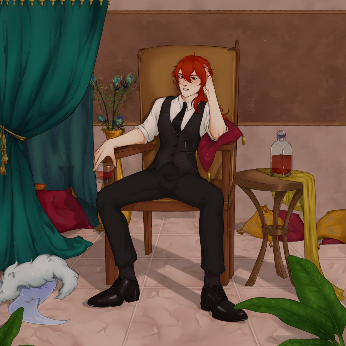 С днем рождения, Дилюк!
Слишком сильно люблю этого прекрасного мужчину, так что не могла не нарисовать к его дню рождения арт. Надеюсь, когда-нибудь он будет у меня С6💕
#Genshinlmpact #Diluc