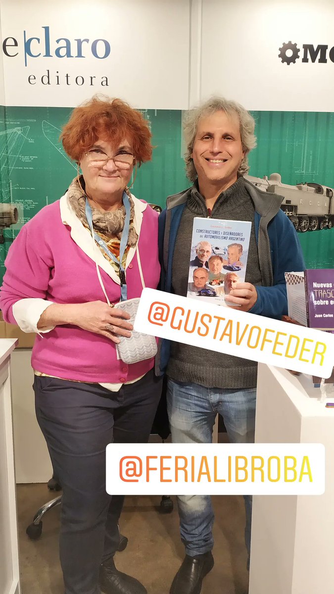 VivoDeLosLibros's tweet photo. Mañana en el stand de @lenguajeclaroed y @motorlibros presenta y firma ejemplares de su nuevo libro Gustavo Feder . "Constructores y diseñadores del automovilismo argentino". ¡Los esperamos!
#presentacionesdelibros #motorlibro #books #Berta #Pronello #Crespi #Campo #Baudena https://t.co/BXlxntQnTQ