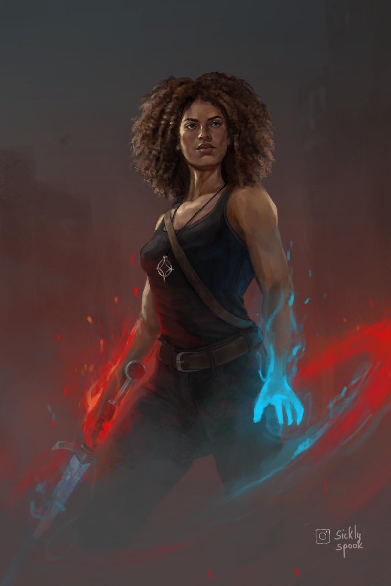 sicklyspook's tweet photo. Bree Matthews from Legendborn by @tracydeonn   #digitalart https://t.co/KOmeP9pkWn