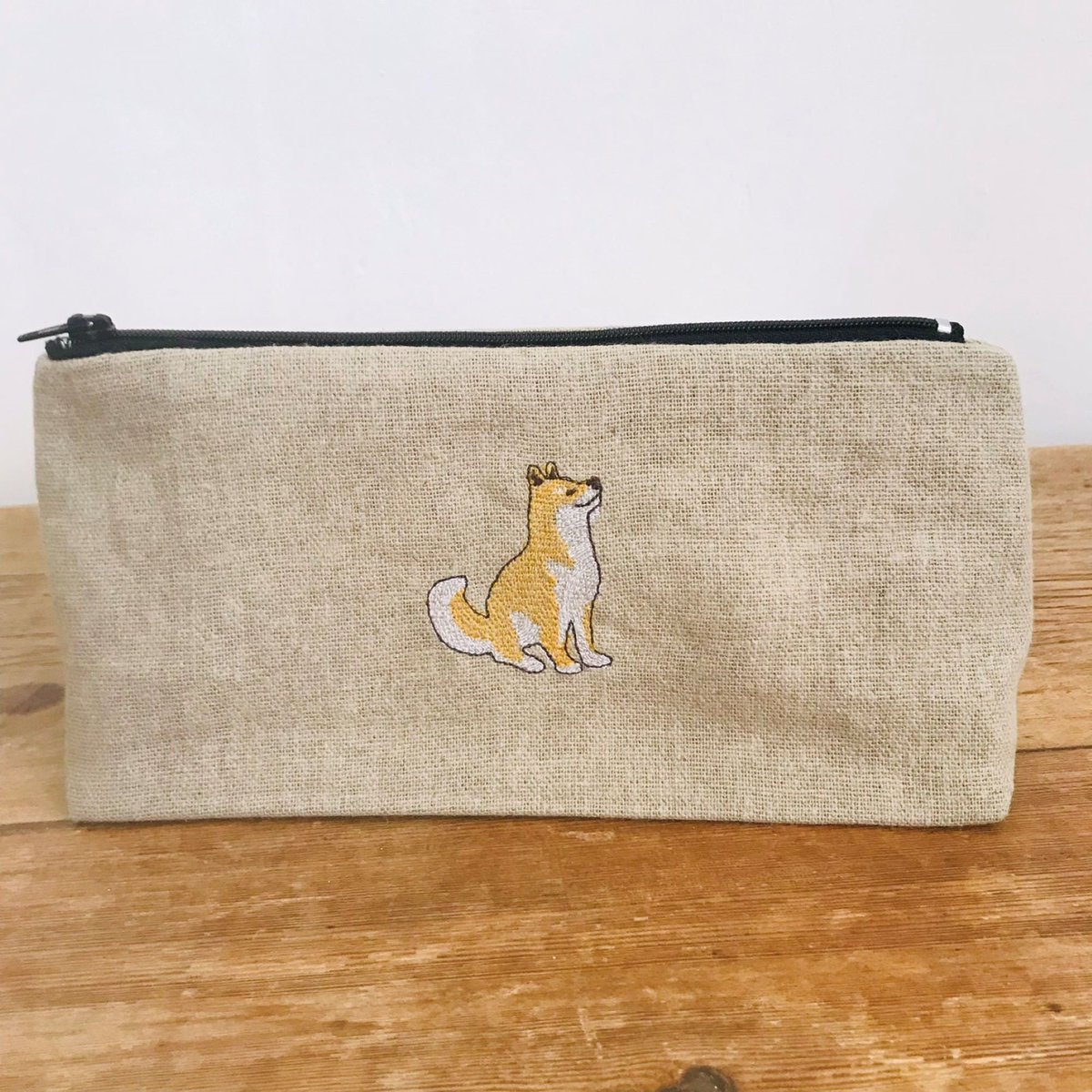 Excited to share the latest addition to my #etsy shop: Pencil Pouch Shiba Inu Linen etsy.me/3F5WI7K #beige #madeinfrance #zipperedpouch #smallpouch #travelcosmeticbag #doglovergifts #makeuppouch #shibainu #reusablebag