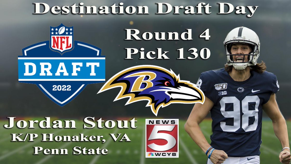 Congrats to <a href="/HonakerTigers/">𝙷𝚘𝚗𝚊𝚔𝚎𝚛 𝙷𝚒𝚐𝚑 𝚂𝚌𝚑𝚘𝚘𝚕</a>'s <a href="/JORDANSTOUT92/">Jordan Stout</a>  who was just drafted by the Baltimore Ravens #WCYB