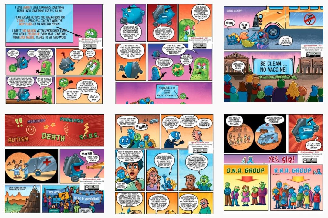 Today, 30 April, is the last day of #WorldImmunizationWeek2022✨🙁

To my knowledge, I was the first 'virologist' who 'wrote & drew' a full volume of #comic for #kids & their parents about #vaccines in 5 langs.
If you wish to print some, here you go:

📌virologycomics.wordpress.com/comics/📌