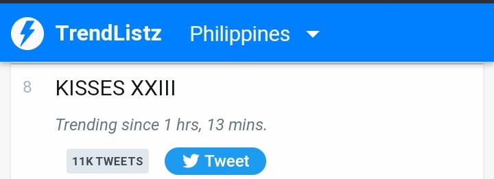 emzkie1991's tweet photo. KISSES XXIII is trending worldwide at number thirty seven, number eight nationwide! HAPPY BIRTHDAY KISSES is also trending at number twenty nine! And #HappyBDayKIS23S at number fourty six! @KissesDelavin iba ka!

KISSES XXIII
#HappyBDayKIS23S https://t.co/wnlEYssd5y