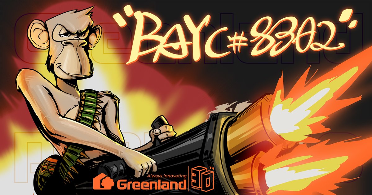 greenlandjc's tweet photo. Fire at will! @BoredApeYC
I'm Greenland, I'm Fortune 500, I'm BAYC#8302!

#BAYC  #OthersideMeta  #NFT https://t.co/yMVz1DheZz