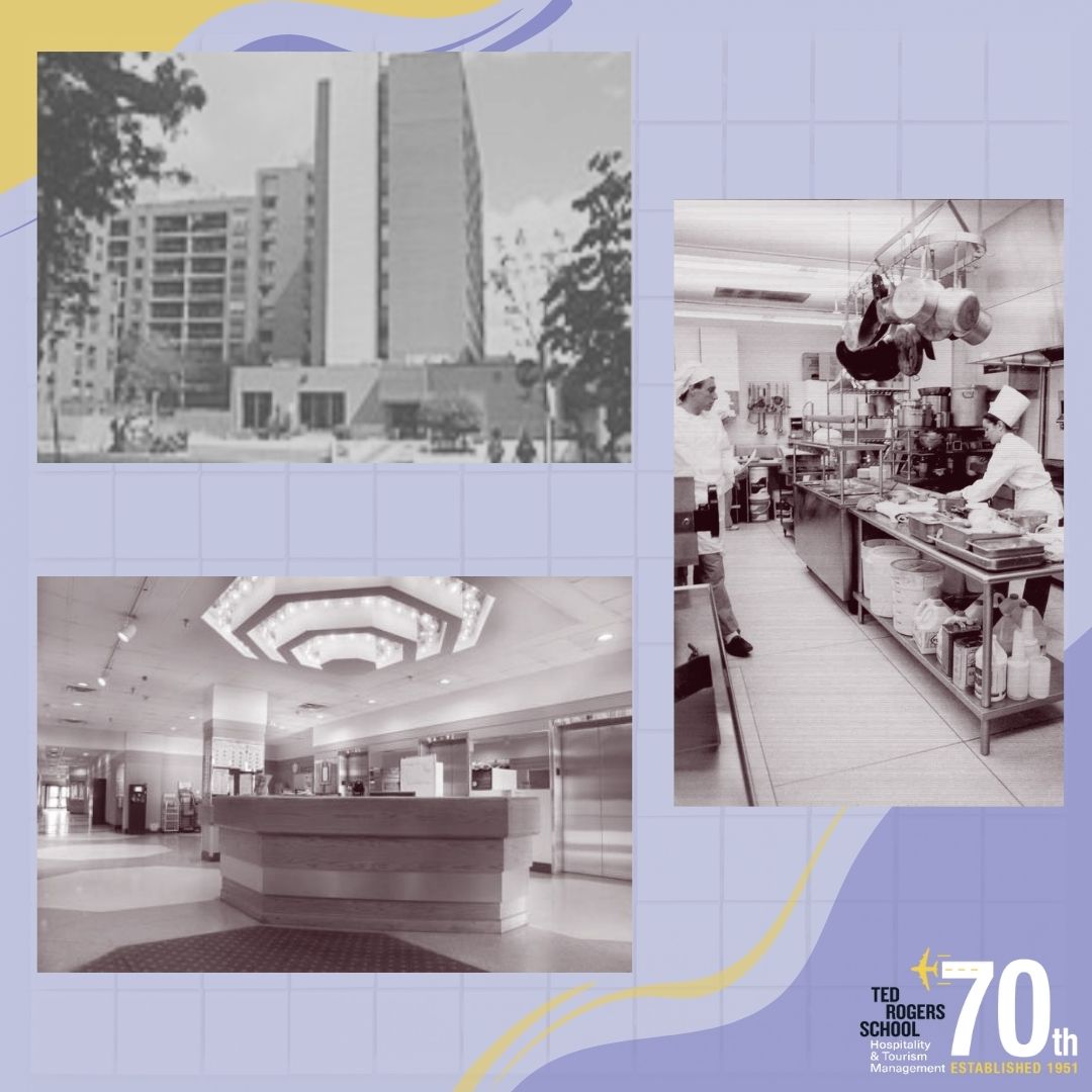 THEMTorontoMet's tweet photo. During the 90's, Ryerson @torontomet gained official university status, our school moved to the International Living and Learning Centre (former Ibis Hotel), and our Centre for Tourism Studies got reactivated, which now operates as @HTMResearch #HTMCelebrates70 #the90s https://t.co/KCpVDUWdyr