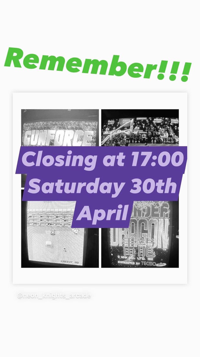 NeonKnightsCafe's tweet photo. 🚨🚨REMEMBER 🚨🚨

Closing at 17:00 TODAY!

So get in early! https://t.co/l12A13R33R