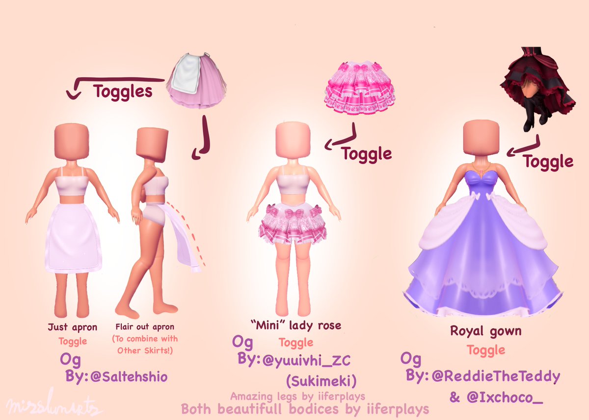 Varzkitt's tweet photo. On todays toggle concepts... i didnt trough i would like as much as i did these! Another dream grown? 🥺
And about the apron, i think it would be super nice!
#royalehigh
#royalehighconcept #royalehighconcepts #royalehighrework #royalehighart #RHtogglemania #beaplaysconcepts https://t.co/5hfsX9uLEo