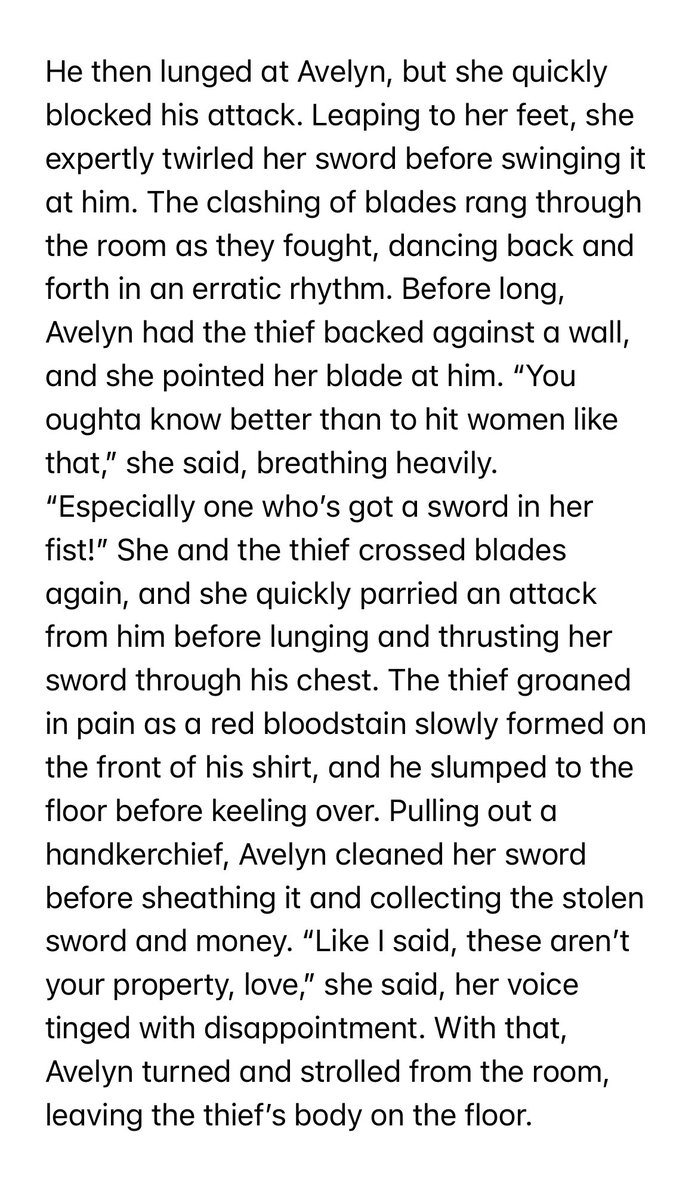 Ethan_Edwards26's tweet photo. #charactersoftwitter Hey everyone! I’d like y’all to meet Avelyn, the cheery, sword-swinging MC of my swashbuckler WIP! She can usually be found dueling with some petty thief, or having a pint at the local pub.
#WritingCommunity #amwriting #artist #WIP #ArtistOnTwitter https://t.co/Hh1jjkJvk7
