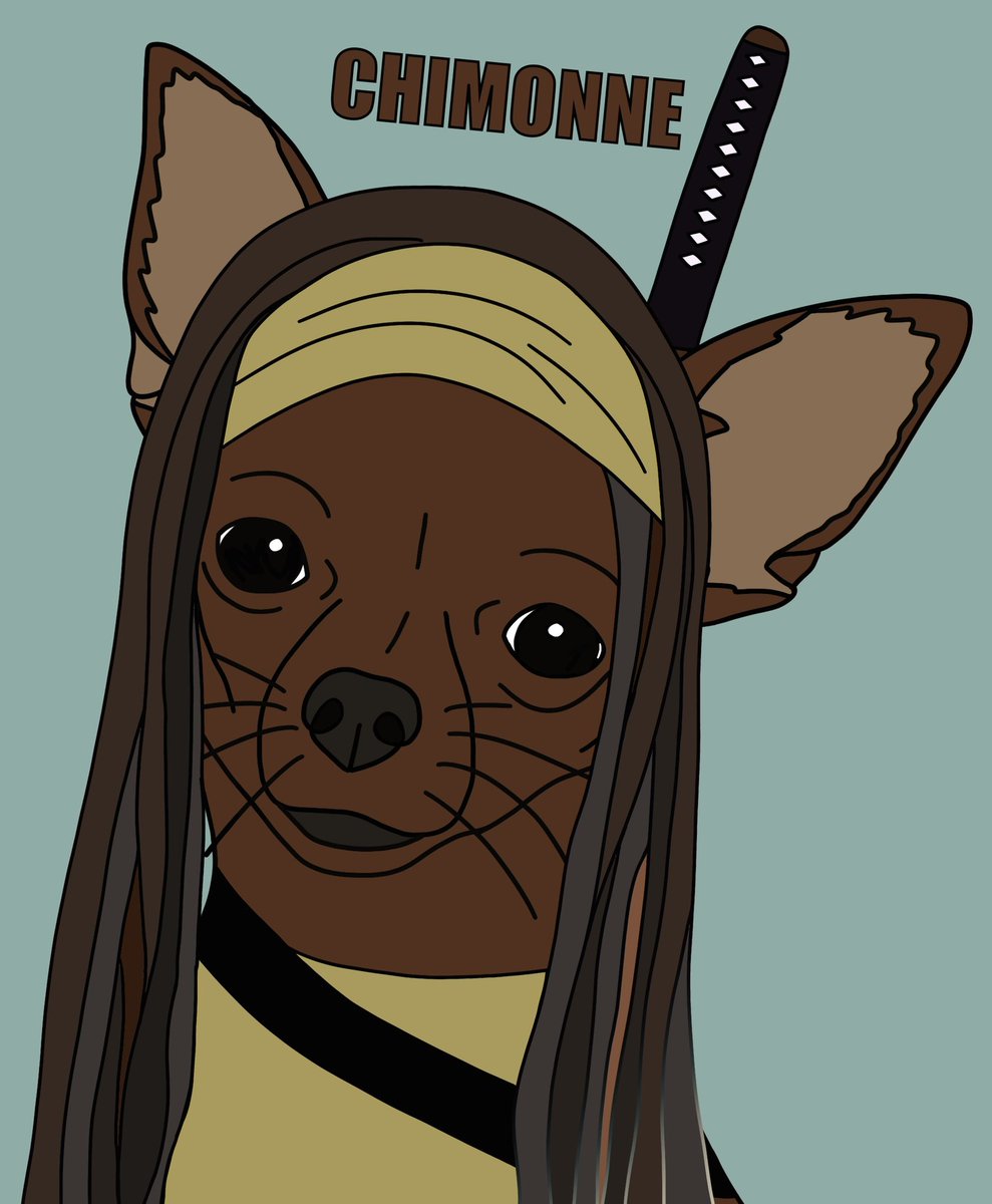crazy_chis's tweet photo. We love our #NFTs inspired by #TheWalkingDead Check them out on #opensea 

#eth #crypto #nftart #PolygonNFTs #michonne #digitalart #chihuahua https://t.co/pRA63XXwNa