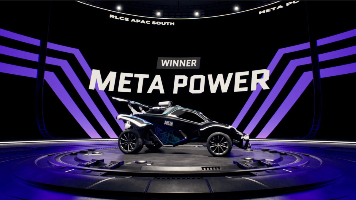 MetaPowerGG's tweet photo. #MetaPowerGG takes the series in the upper semi-finals of the #RLCS Spring Split APAC-S over @Asia_Manji in five 4-1! GGs both teams! #Metatothemoon https://t.co/gnmDxEhvHv