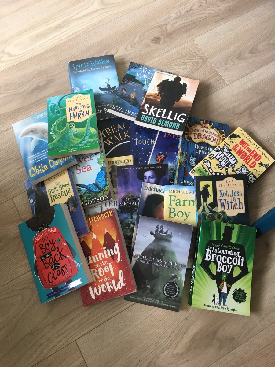 Love finding a treasure trove of high quality charity bookshop fiction for our KS2 library ⁦@SVPdeputy⁩ ⁦@svpprimary⁩ ⁦@uksla⁩ #cultureofreading🙌🙌🥳