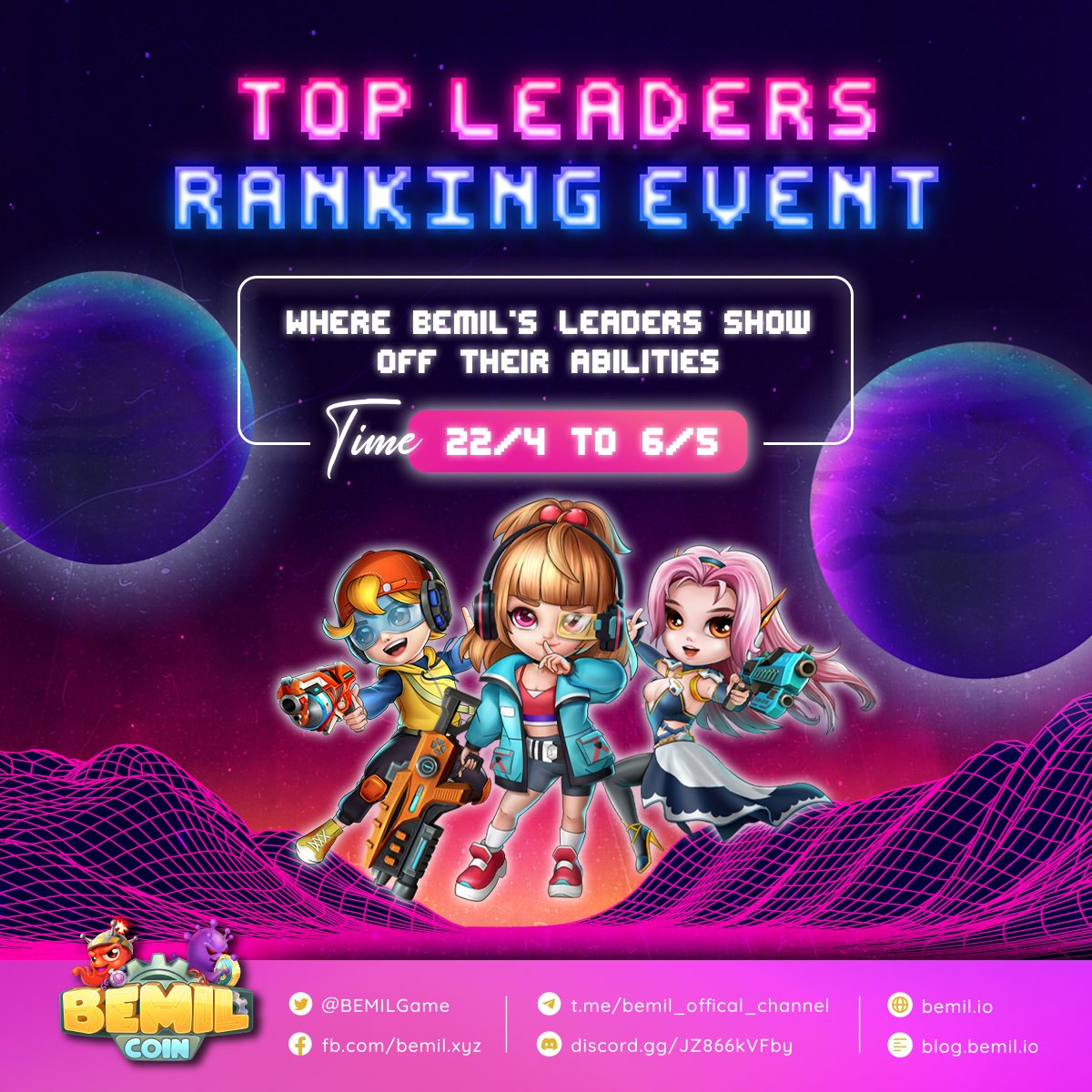 BemilGame's tweet photo. Time goes by too fast. We're almost there in determining who Top Bemil's leaders are.
Raise your voice Bemil leaders! Let's make our community bigger and better 😎 
Join with us in event Top Support Users now! https://t.co/DubmNjSoB6