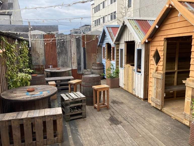 WHInverness's tweet photo. The new extended beer garden at the @Blackislebar is looking pretty cool! π
Private booth 'sheds' to enjoy a locally brewed pint or 2 from the @BlackIsleBeer π»
#whinverness #Inverness https://t.co/hwkMSzpzH2