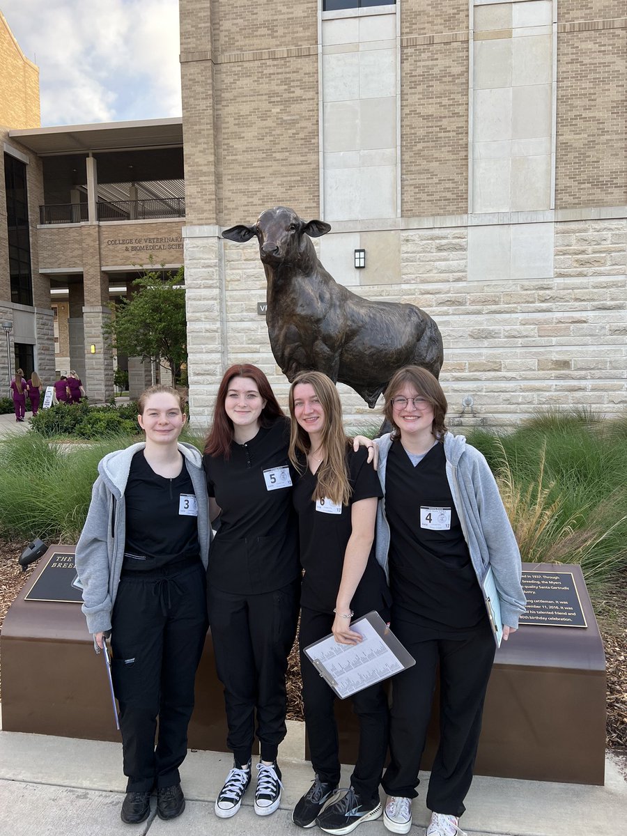 The Vet Med CDE team is ready to compete at the Texas FFA State contest today. Ewe got this!