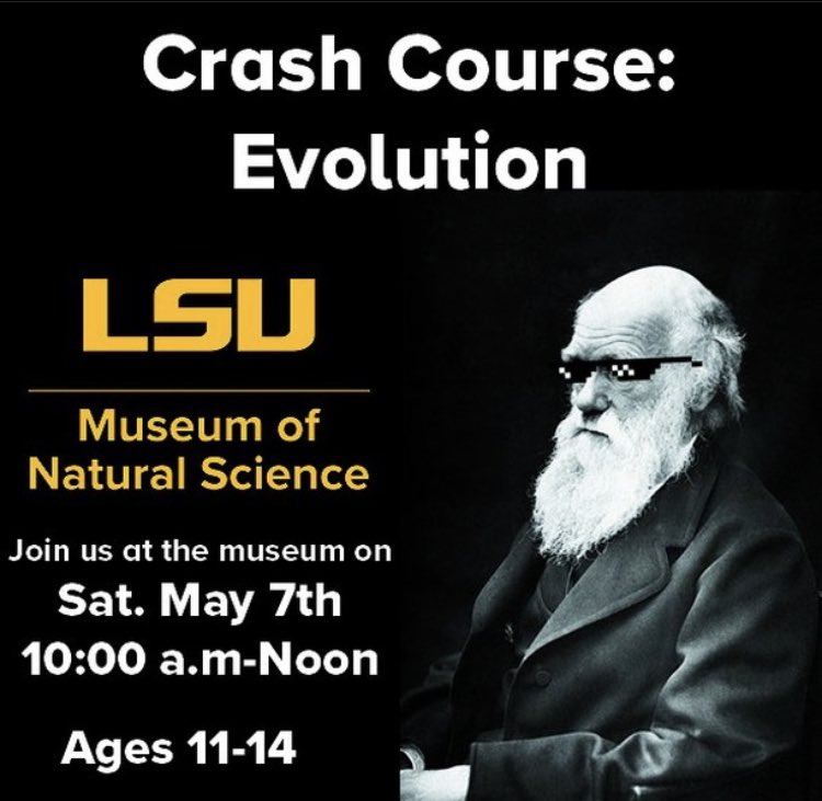 There’s still time to sign up! If you’re in the Baton Rouge area and know an inquisitive middle schooler, this is the perfect event for them! Register for this awesome, free STEM program at this link: lsu.formstack.com/forms/crash_co… <a href="/LSU_MNS/">LSU Museum of NatSci</a> @brown_birds
