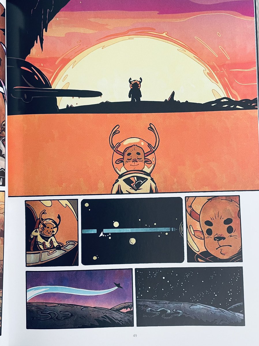 3gr3S_S3rg3's tweet photo. 1)
Lecture terminée 🤩🥰
- Moon Deer
@KavegeYoann #BubbleEditions
Superbe roman graphique qui nous emmène dans une poésie à la fois douce et violente. Petit cerf se donne pour mission de sauver un mystérieux Œuf !.
#Thread https://t.co/K0beHqmimv