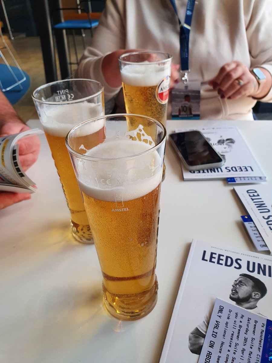 RamsayStu's tweet photo. First pint inside the home of football Elland Road 
Come on super Leeds 
#MARCHINGONTOGETHER
#WEARELEEDS
#YORKSHIRE https://t.co/GGWqpDOviB
